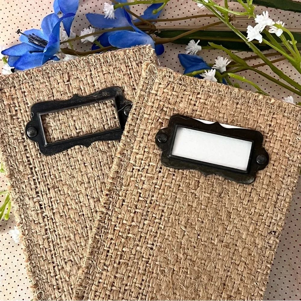 Cutlery Couture Jute Fiber Rustic Silverware Place Setting Pouches Package of 8